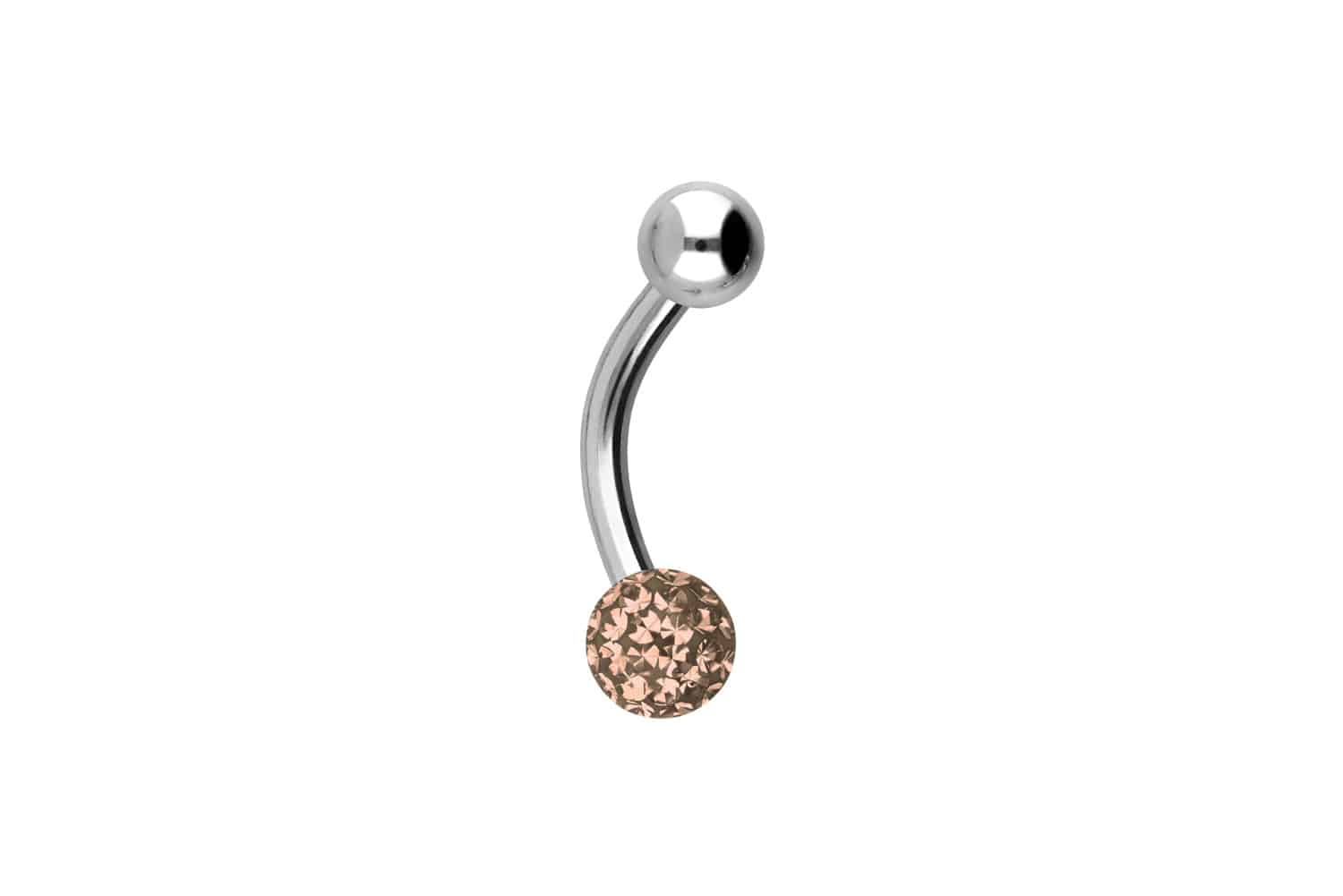 Chirurgenstahl Mini Bananabell Piercing EPOXY- + CHIRURGENSTAHL-KUGEL